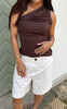 Say INA Copenhagen Top - Christina - Dark Brown