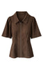 Say INA Copenhagen Bluse - Nora - Dark Brown Corduroy