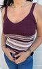 JDY Top - Tropical - Fig/Chalk Pink/Birch