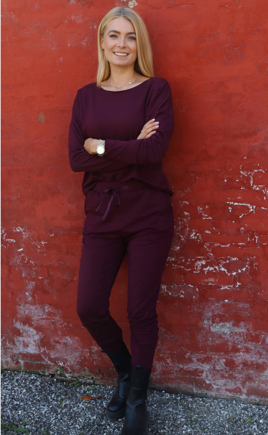 Liberte Bluse - Alma Fleece - Bordeaux