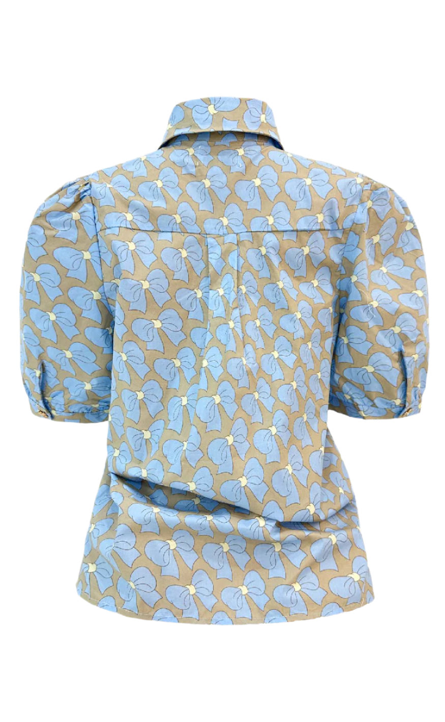 Liberte Bluse - Flora SS - Cute Bow Blue