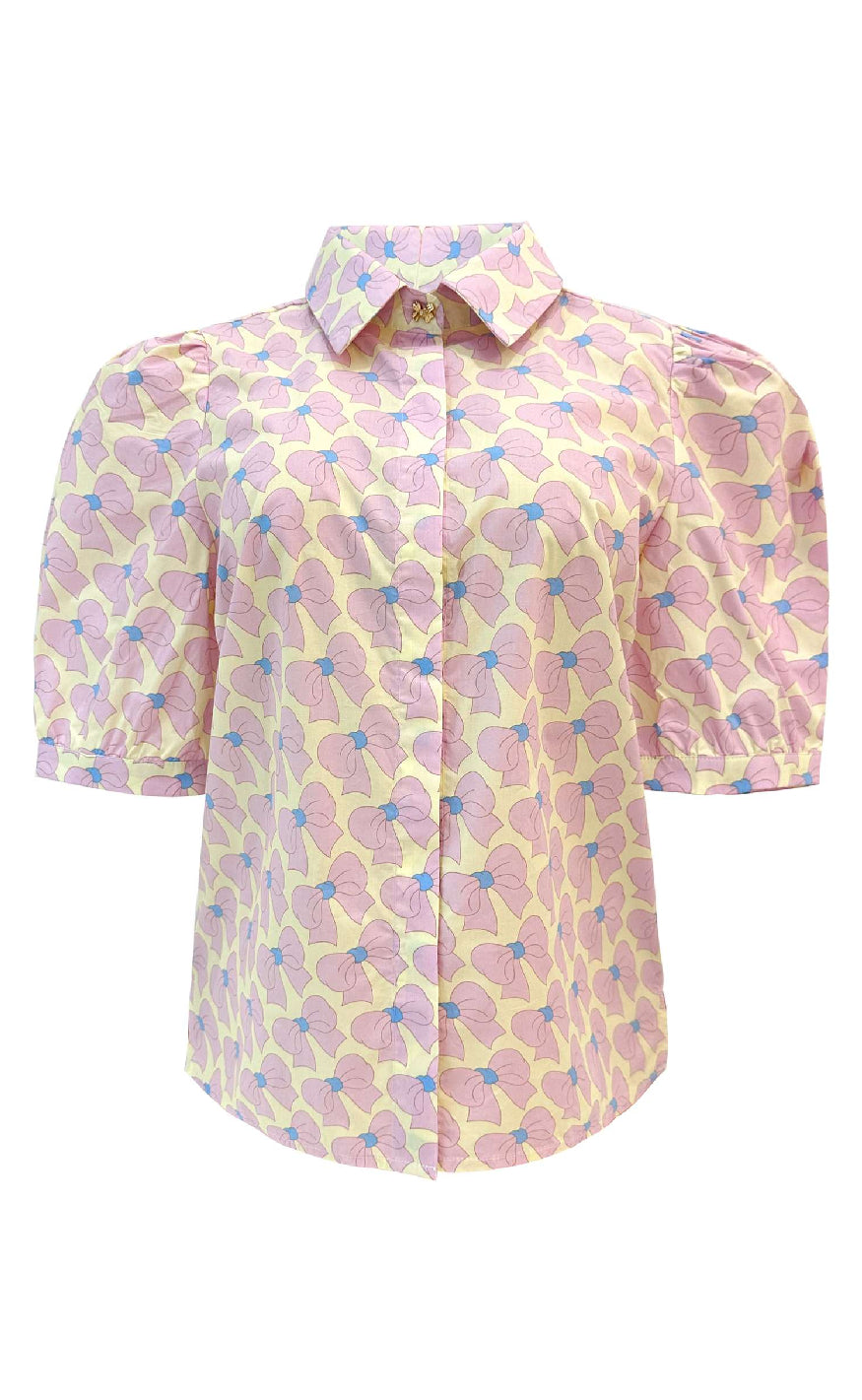 Liberte Bluse - Flora SS - Cute Bow Rose