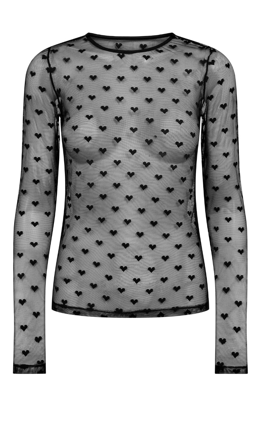 Liberte Bluse - Isa Ls Lace - Black Heart