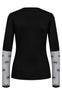 Liberte Bluse - Isa Ls Lace Sleeve - Black Bow
