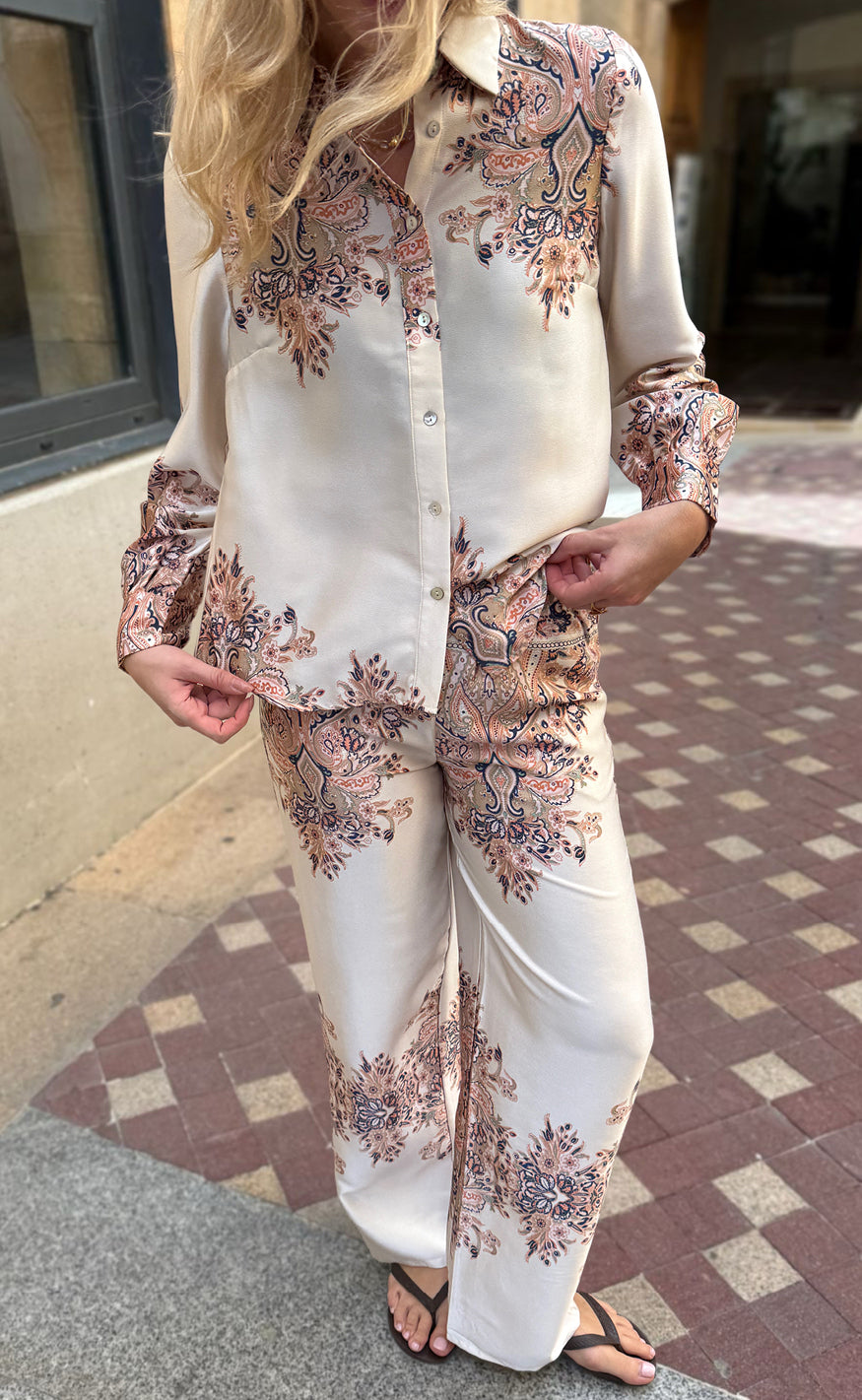 Liberte Bukser - Wennise - Creme Paisley
