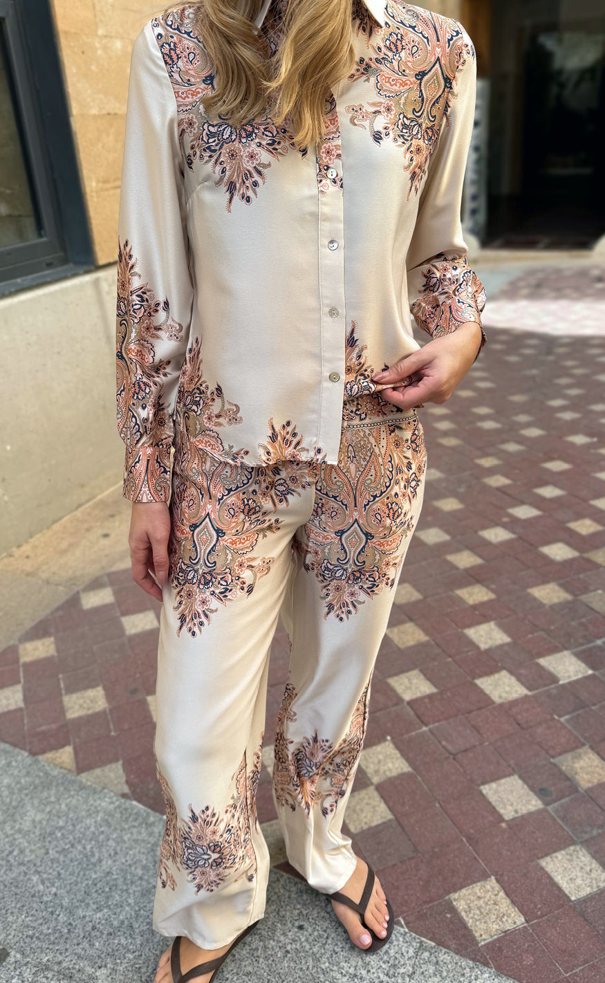 Liberte Bukser - Wennise - Creme Paisley