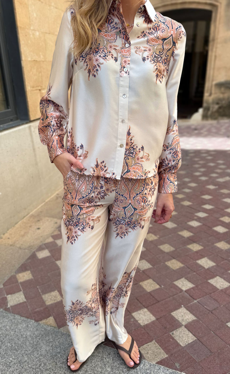 Liberte Bukser - Wennise - Creme Paisley