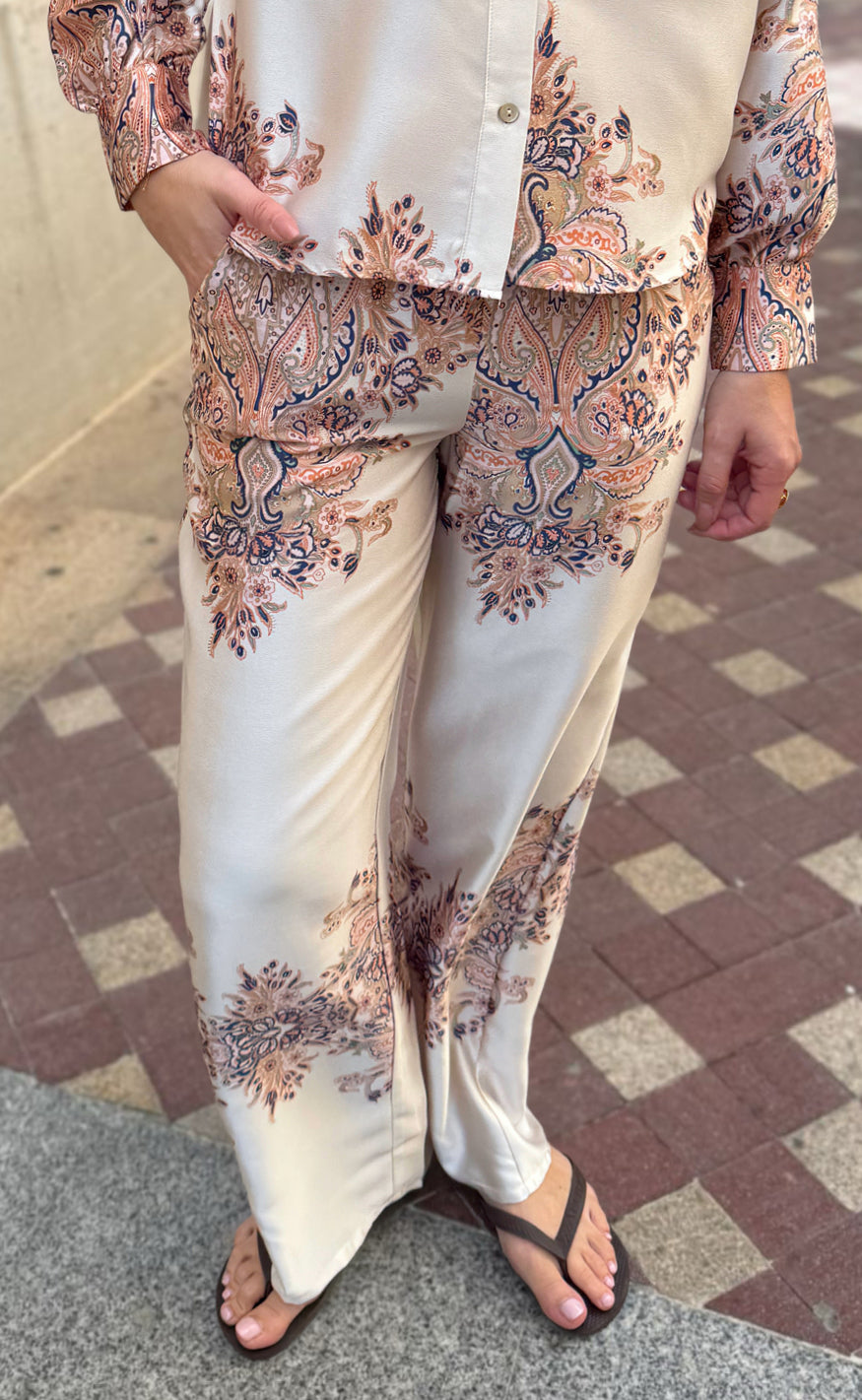 Liberte Bukser - Wennise - Creme Paisley