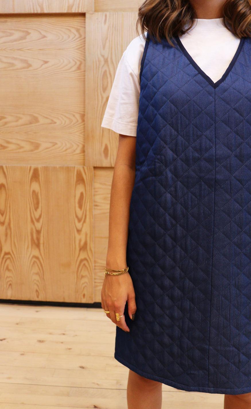 Liberte Kjole - Dibby Quilt - Blue Denim
