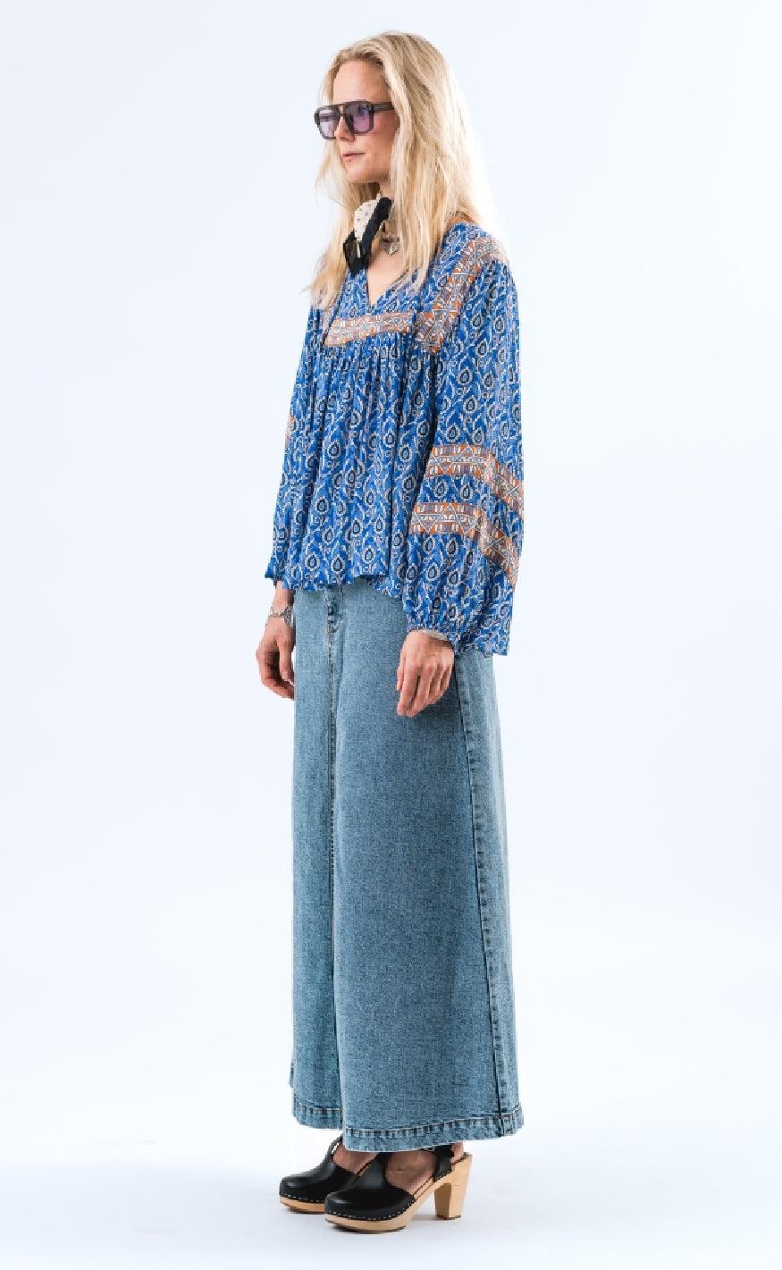 Lollys Laundry Bluse - Teel - Blue