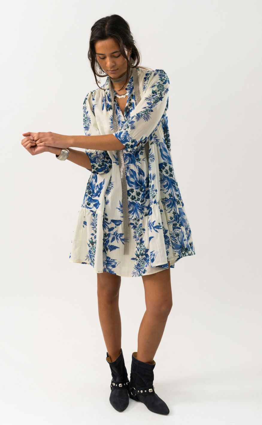 Lollys Laundry Kjole - Sabine - Blue