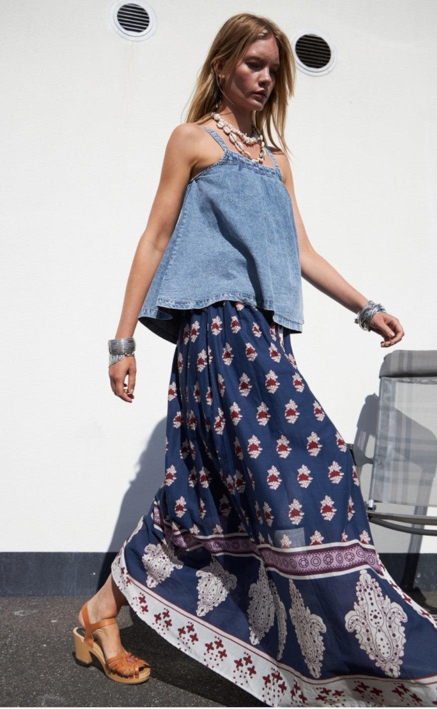 Lollys Laundry Nederdel - Rio - Dark Blue