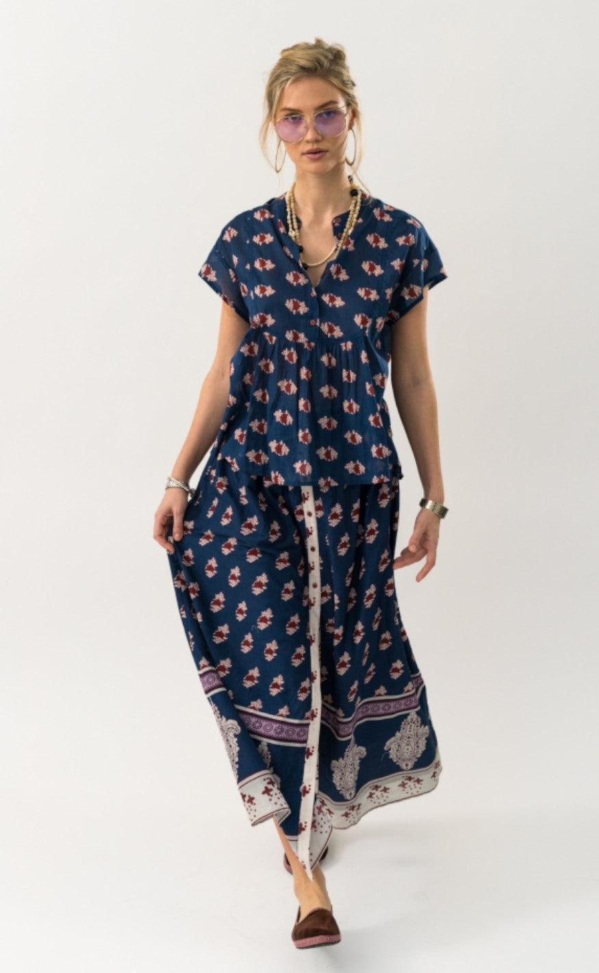 Lollys Laundry Nederdel - Rio - Dark Blue