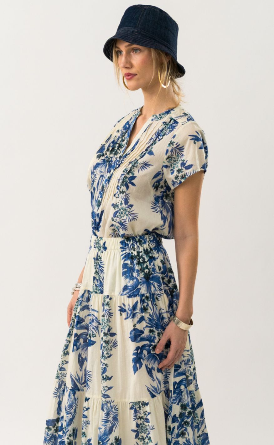 Lollys Laundry Top - Heather - Blue