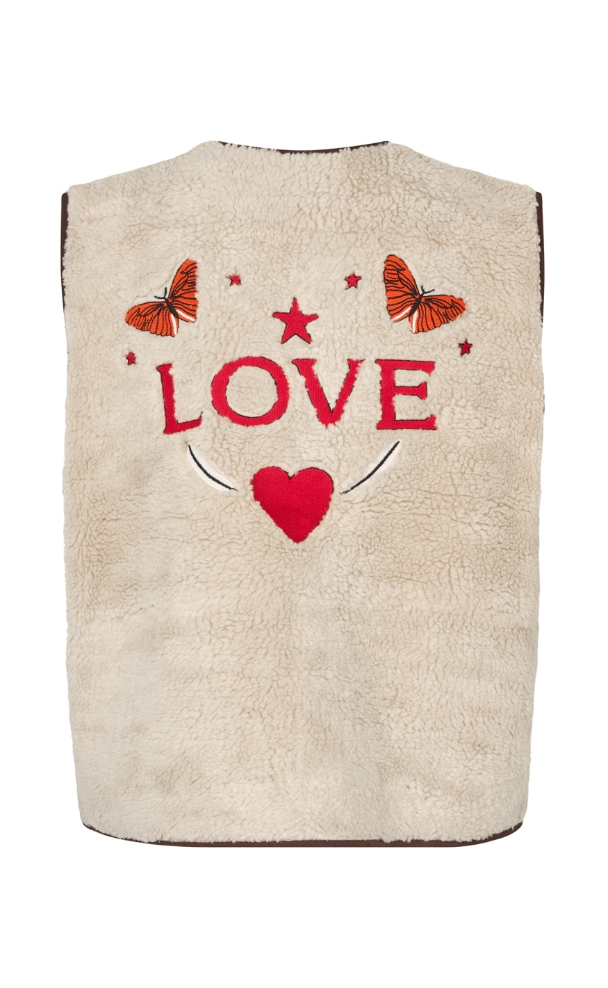 Lollys Laundry Vest - Jace Love - Beige
