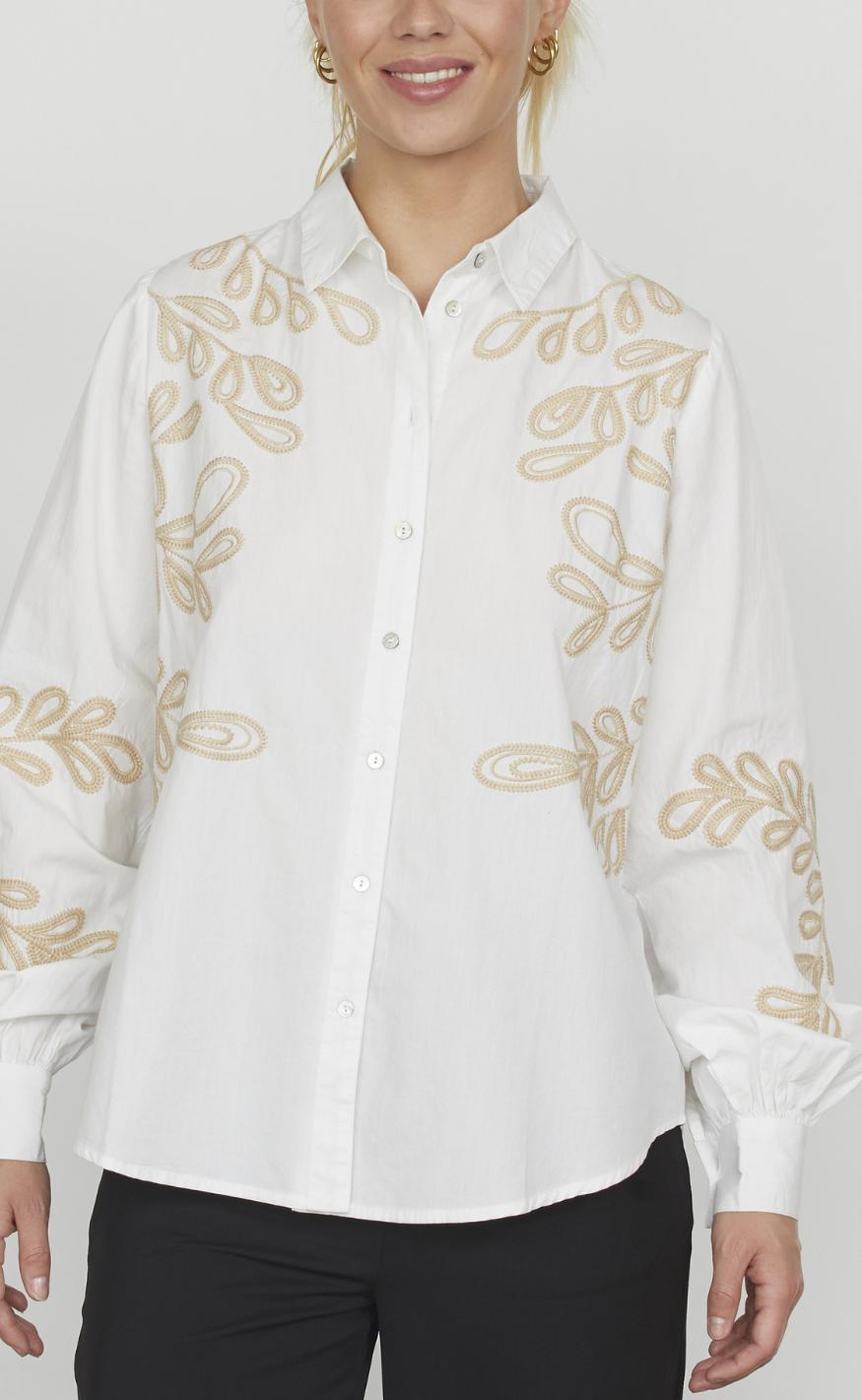 Love & Divine Bluse - Love1142 - White/Sand