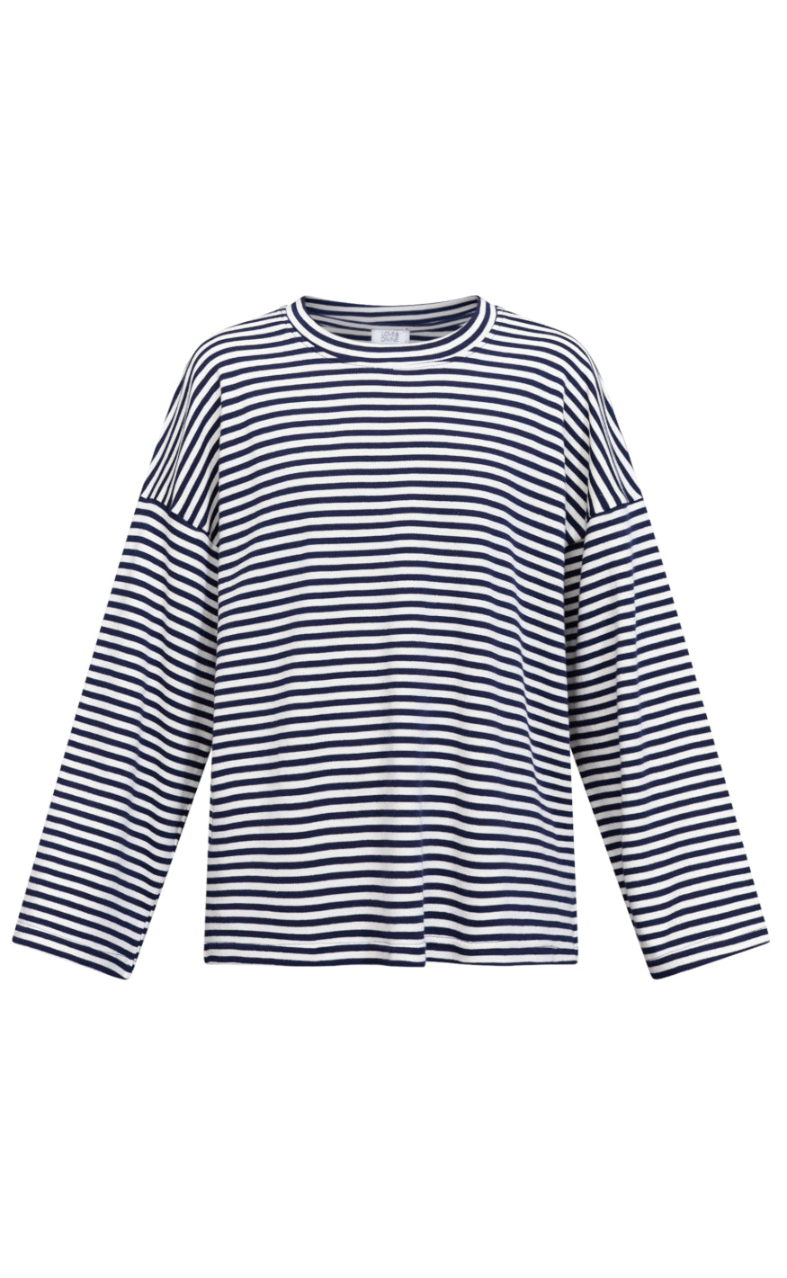 Love & Divine Bluse - Love1505 - Cream/Navy