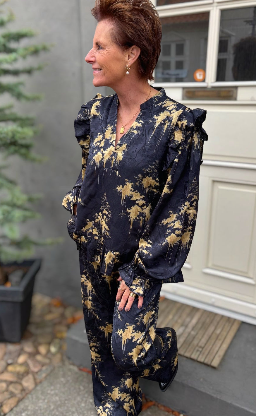 Love & Divine Bukser - Love1024-46 - Gold Print