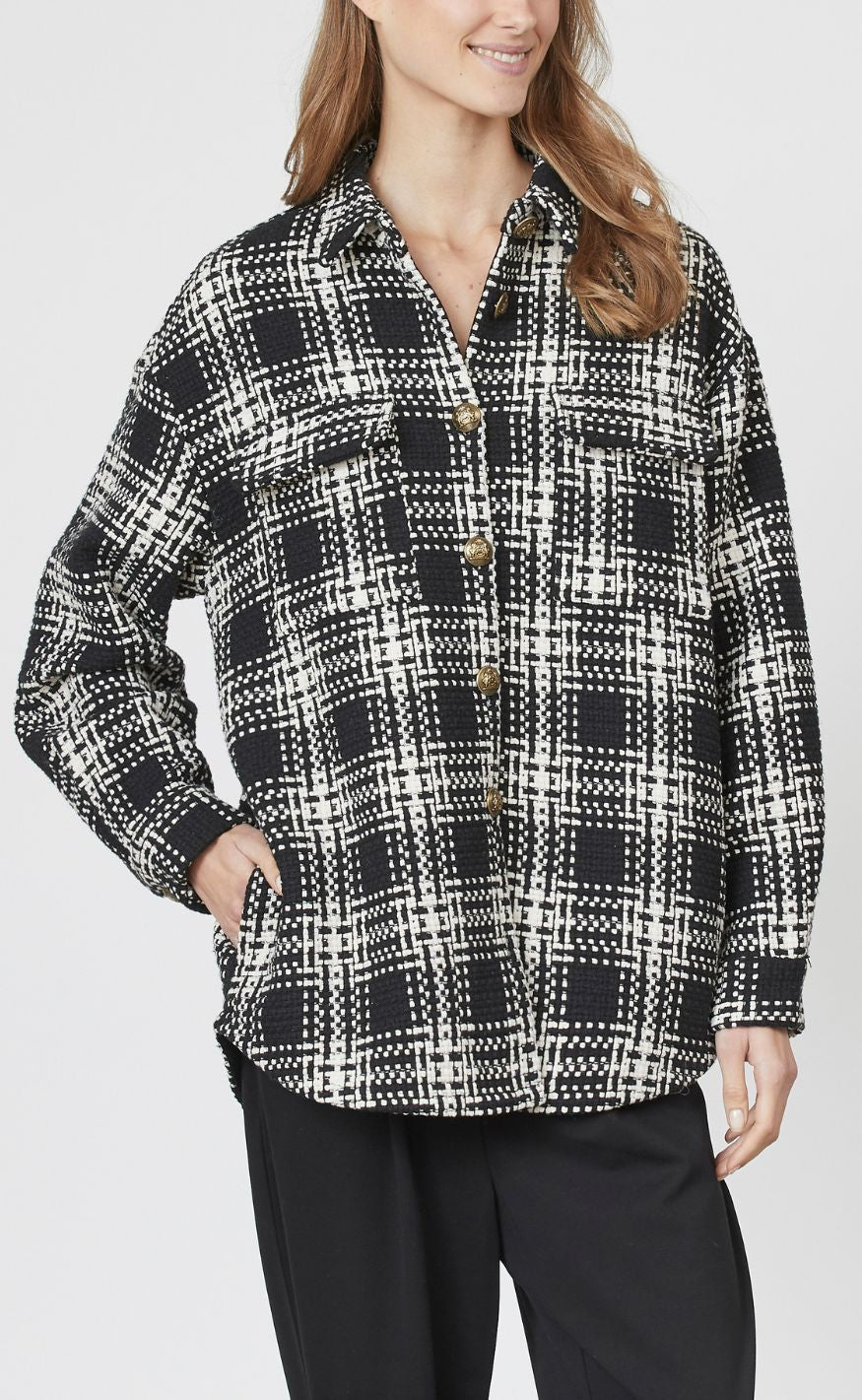 Love & Divine Jakke - Love446-6 - Black Check
