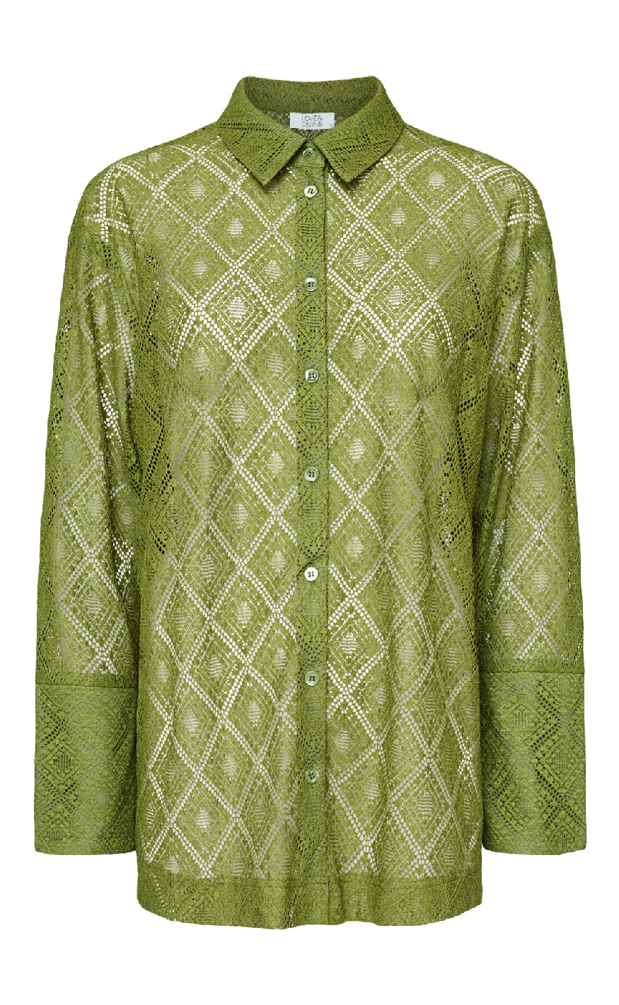 Love & Divine Skjorte - Love1439 - Lime Green