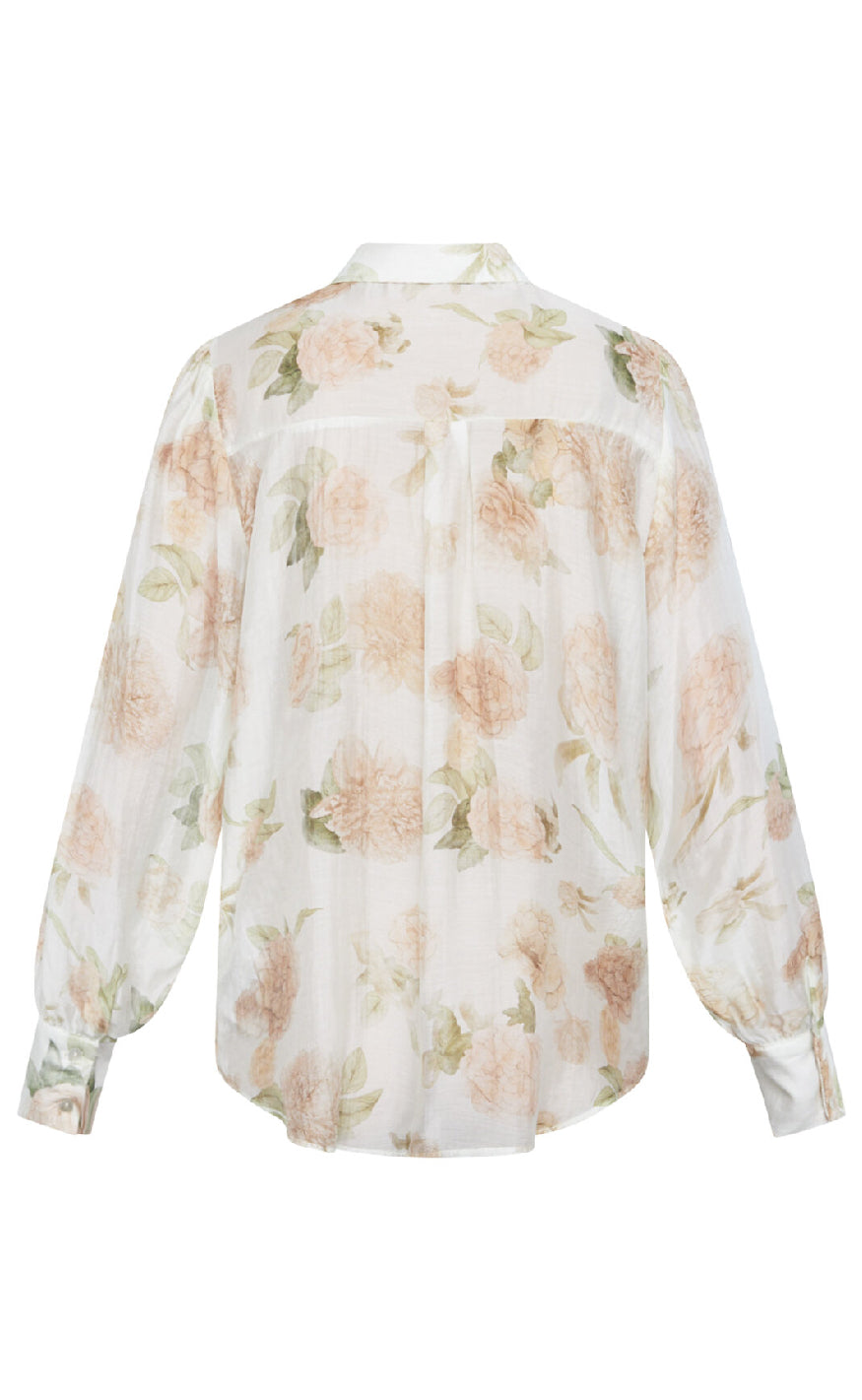 Love & Divine Skjorte - Love919-18 - Cream Flower