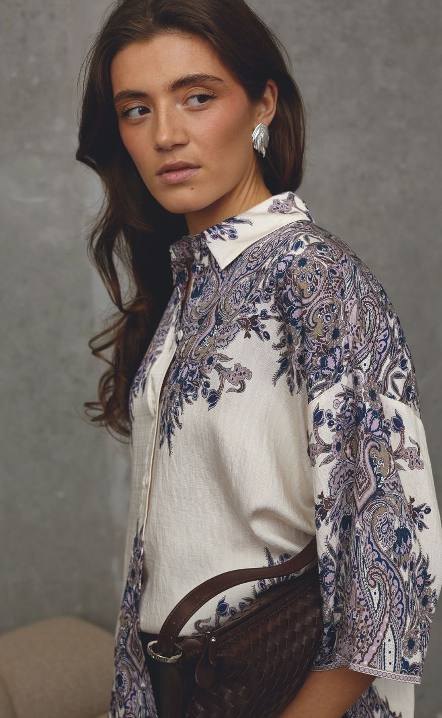 Love & Divine Skjorte - Love971-17 - Champagne Paisley