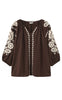 Luxzuz Bluse - Allette - Dark Brown