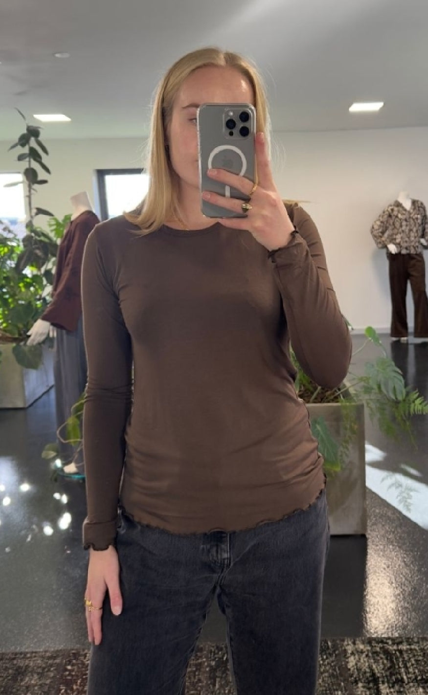Luxzuz Bluse - Sigba Bamboo - Coffee Bean