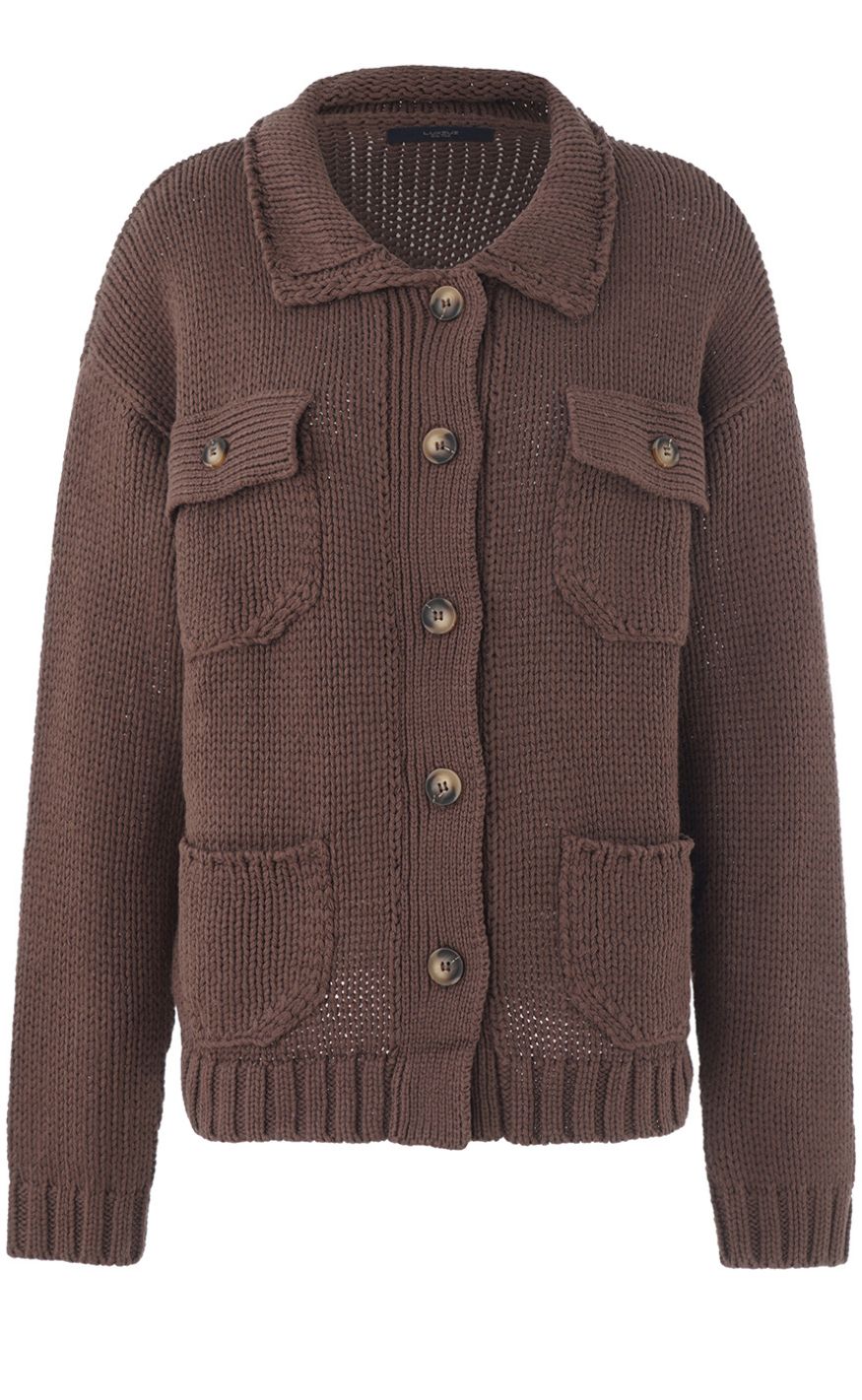 Luxzuz Cardigan - Beatriz - Coffee Bean