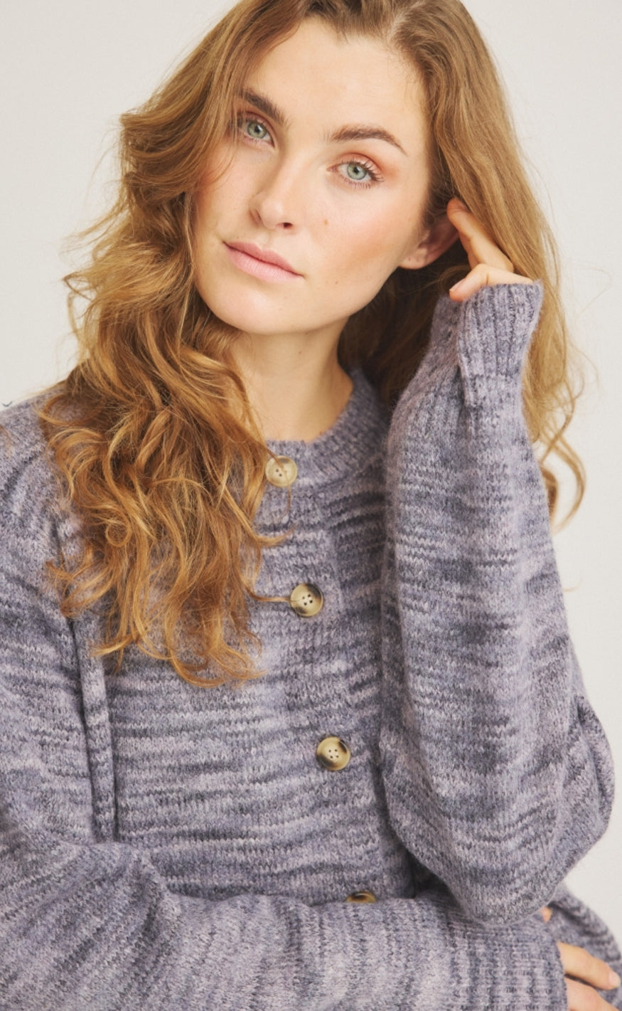 Luxzuz Cardigan - Elida - Dark Shadow