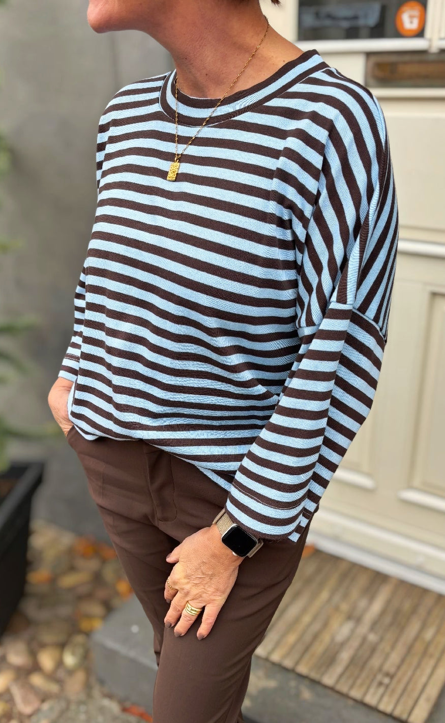 Luxzuz T-shirt - Julia - Chambray Blue
