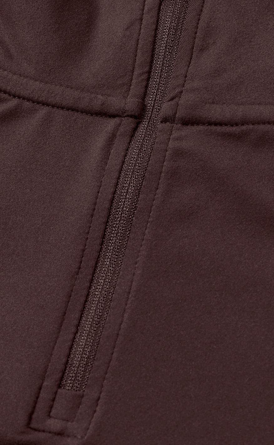 MKxH2O Bluse - High Neck - Dark Brown