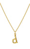 Maanesten Halskæde - D Alphabet - Gold Colour