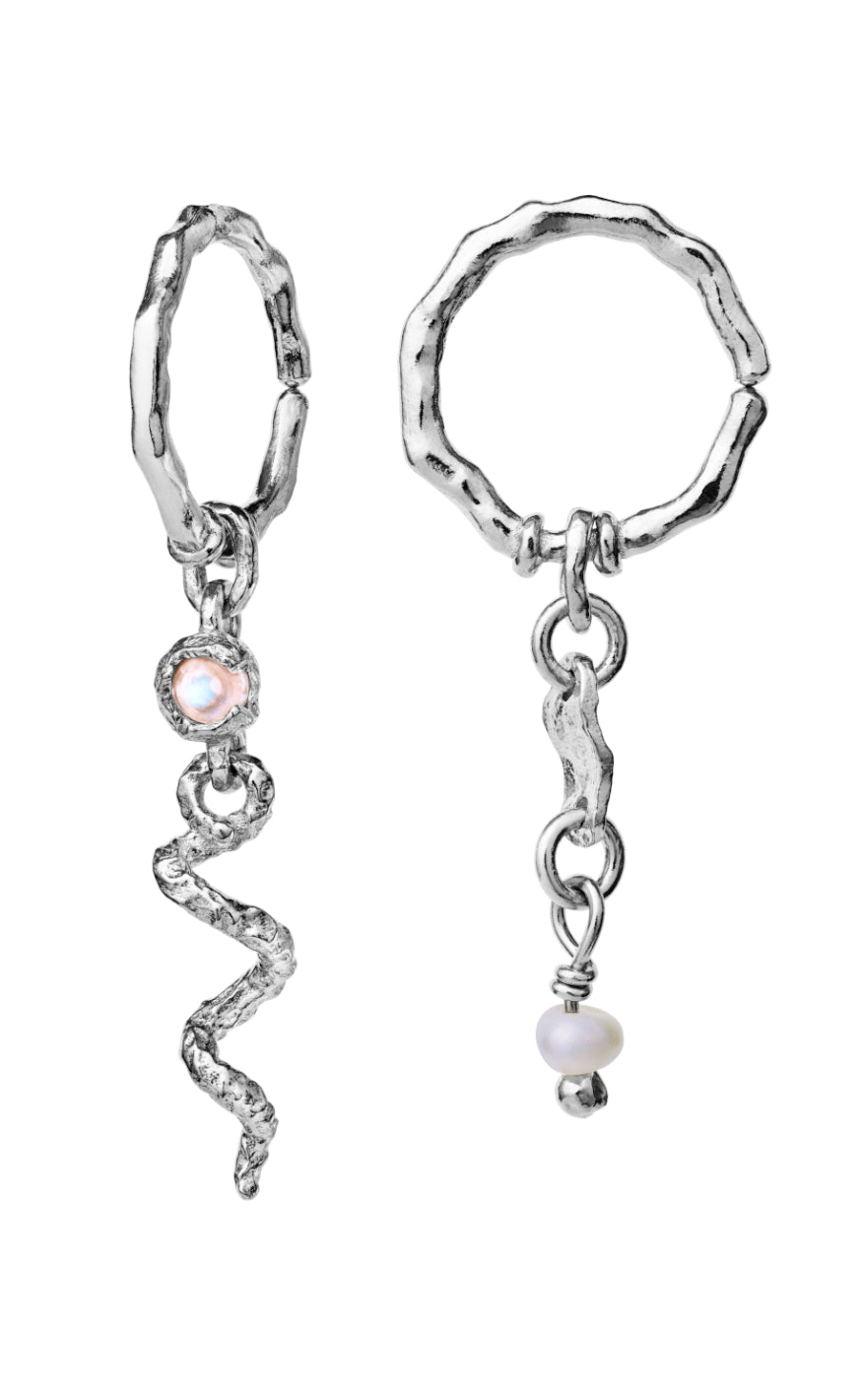Maanesten Øreringe - Evelyn - Silver Colour