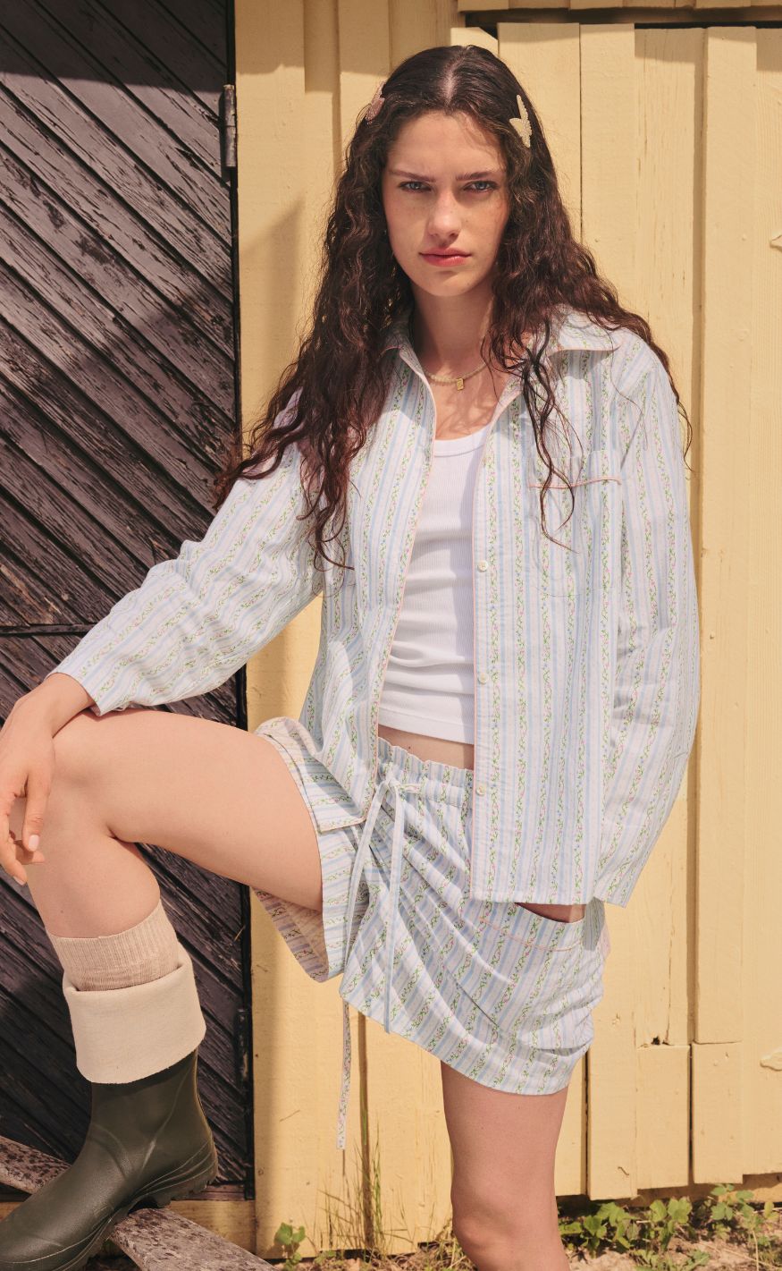 Maanesten Shorts - Sanha - Summer Stripe Blue