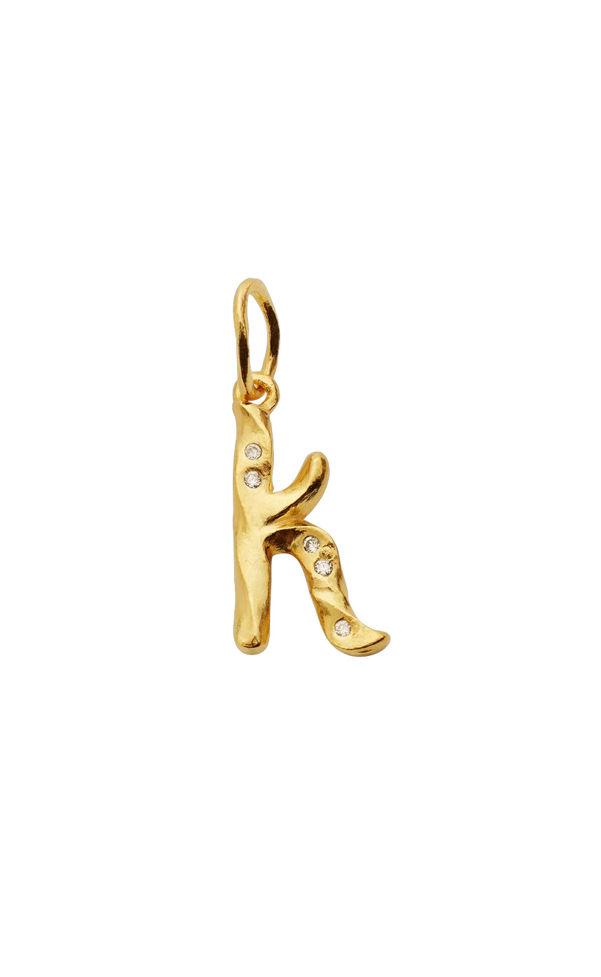 Maanesten Vedhæng - Alphabet - Gold Colour