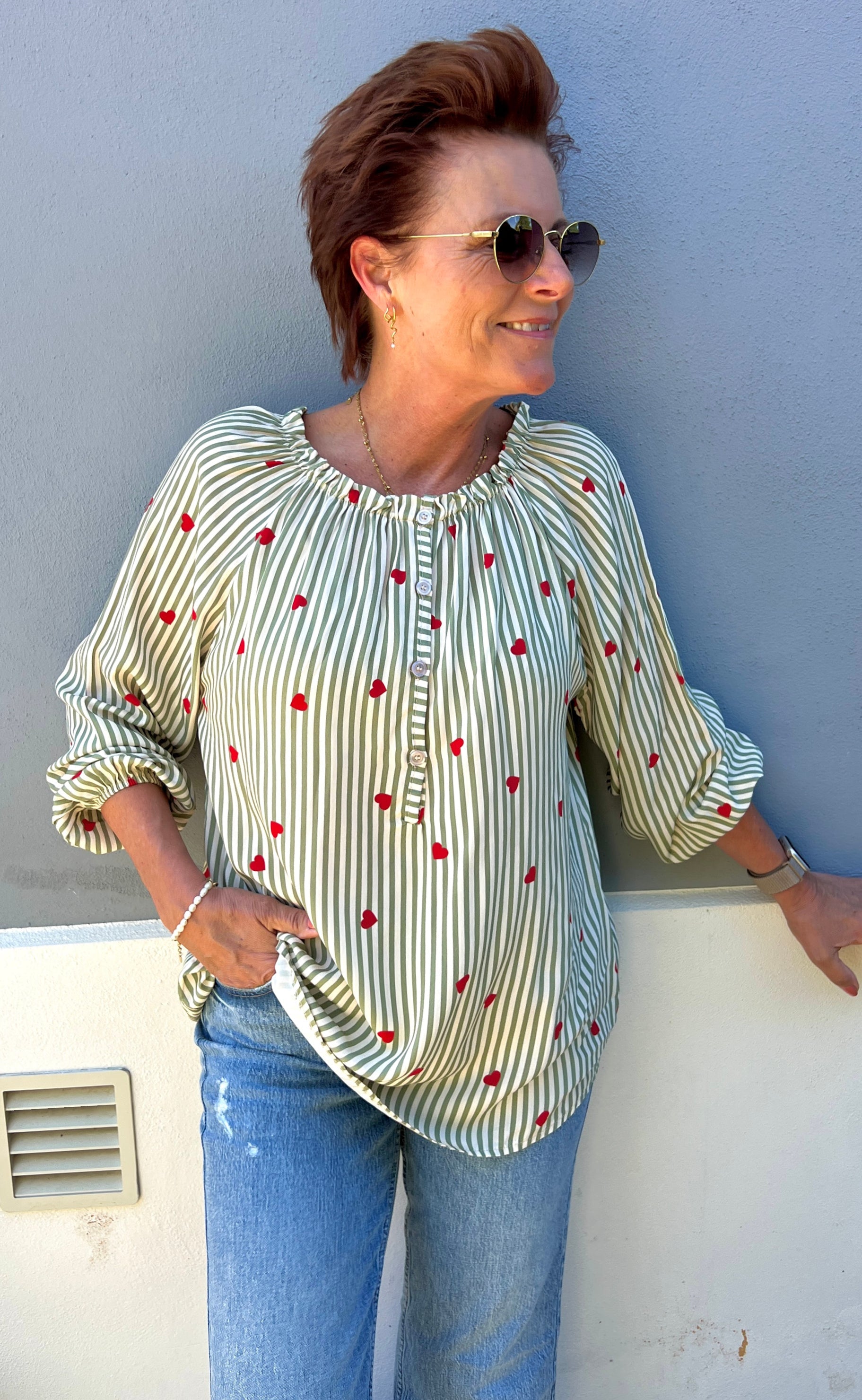 Marta Du Chateau Bluse - 6100 Nadia - Kaki