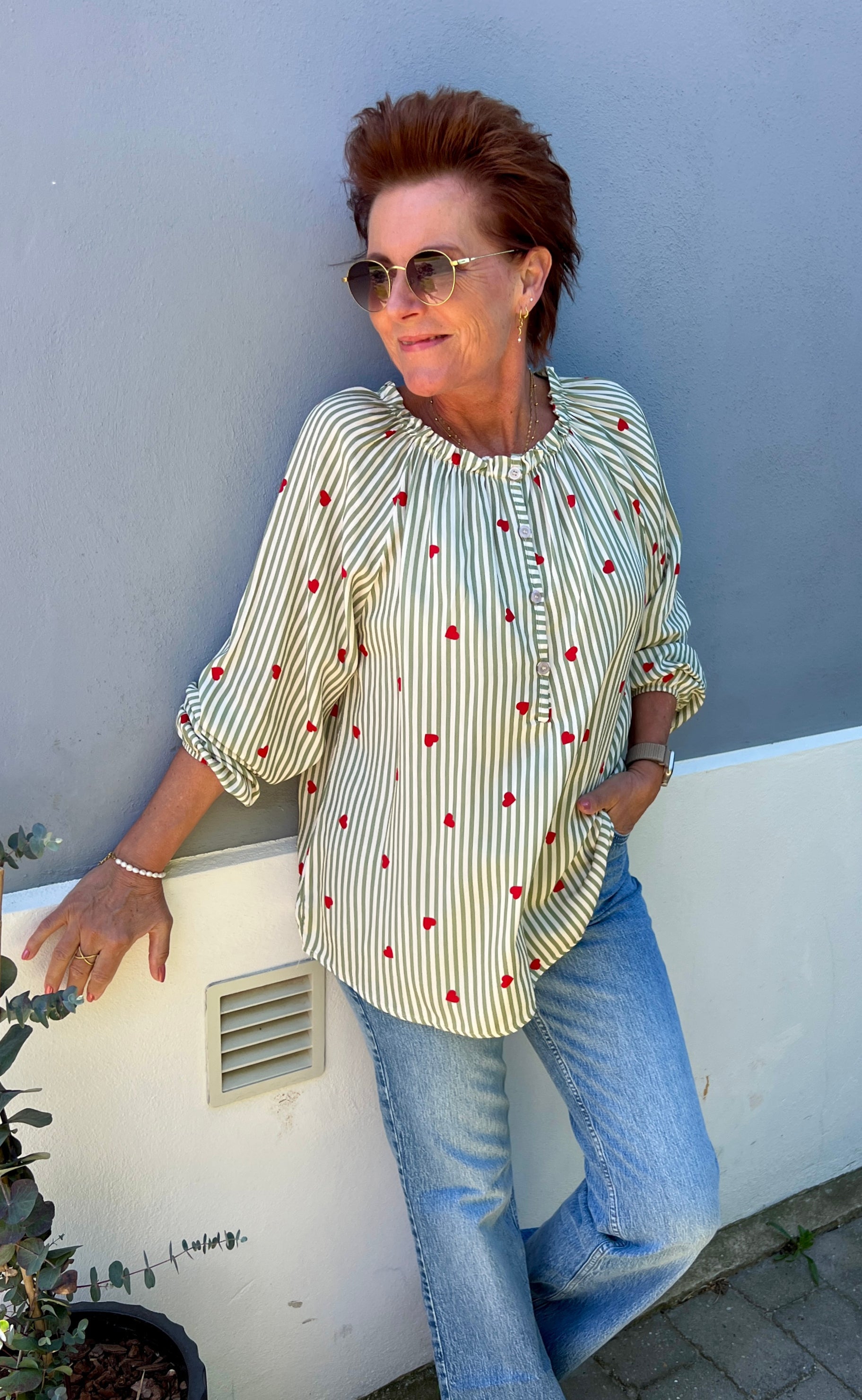 Marta Du Chateau Bluse - 6100 Nadia - Kaki
