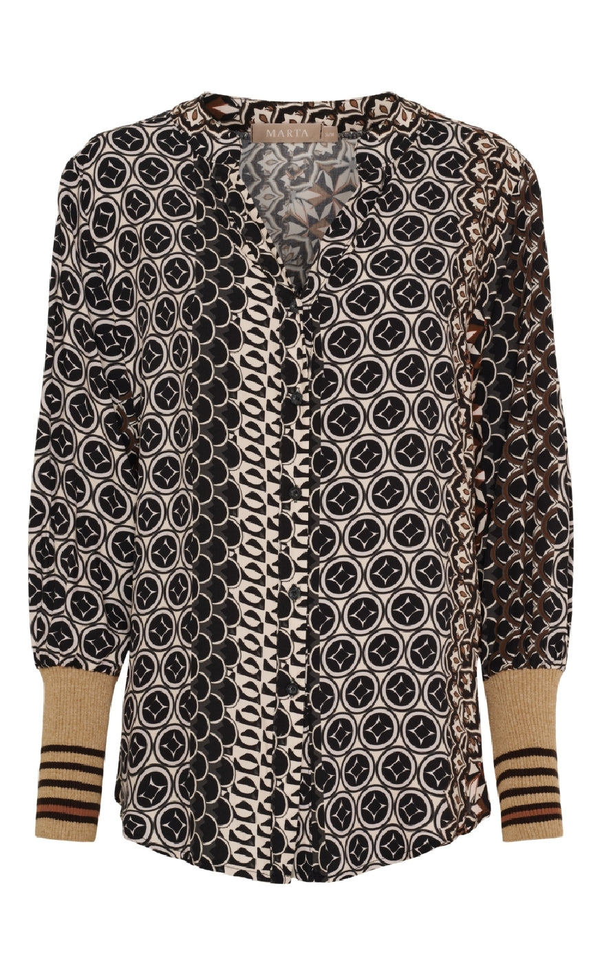 Marta Du Chateau Bluse - Arabella - Nero