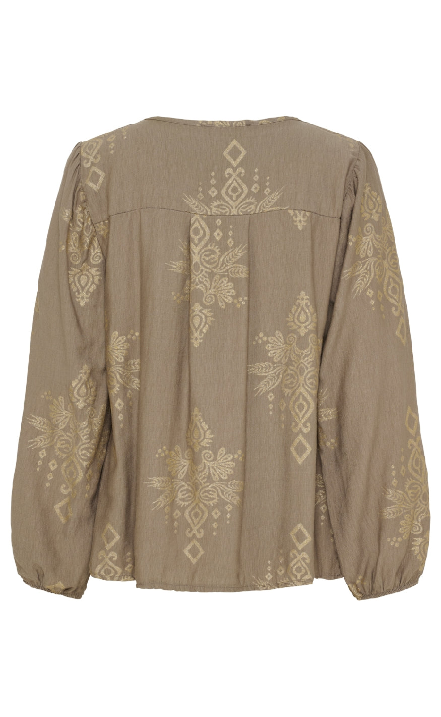 Marta Du Chateau Bluse - Bayleaf - Fango