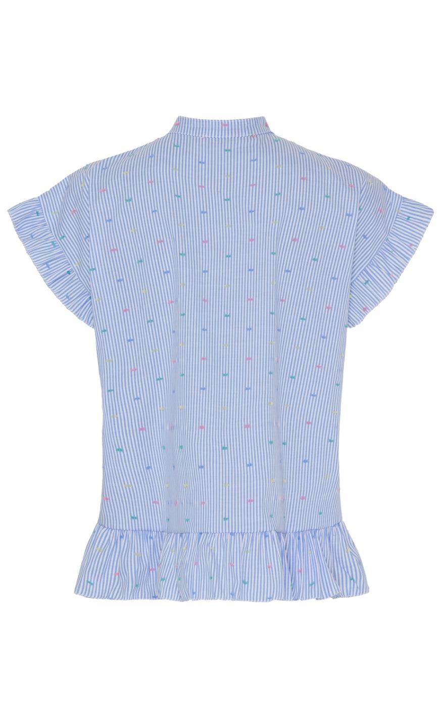 Marta Du Chateau Bluse - Cila - Sky Blue Print 2