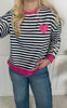 Marta Du Chateau Bluse - Vilda - Navy/Fuxia