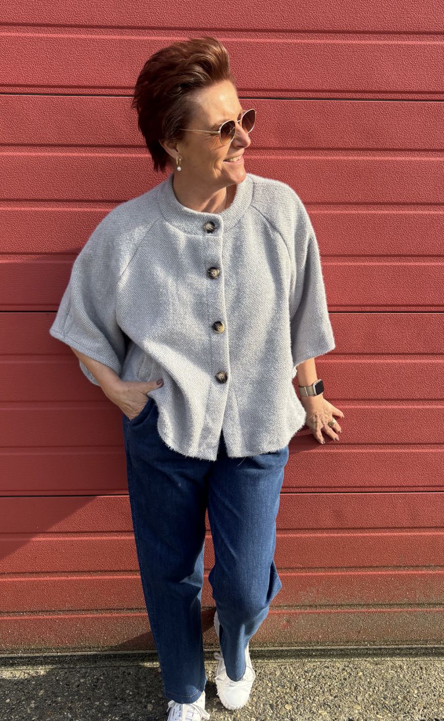 Marta Du Chateau Jakke - Thunder - LightGrey/Blue