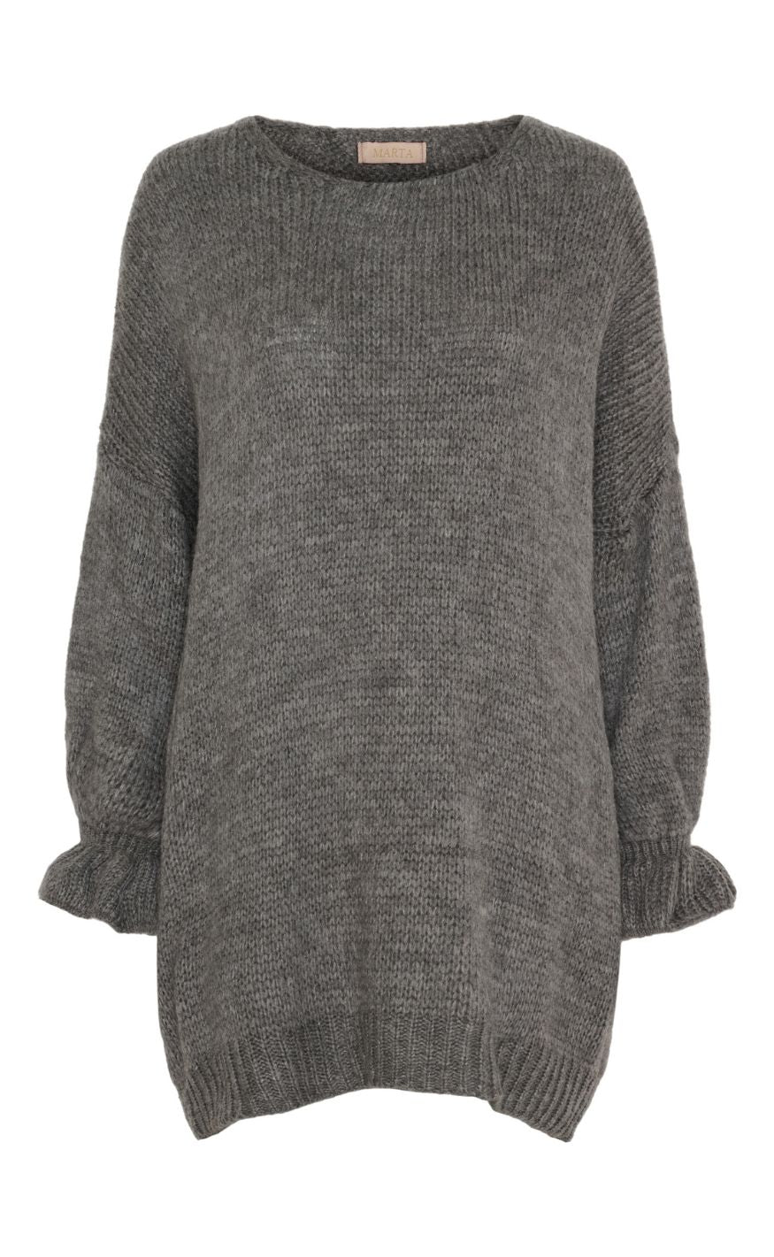Marta Du Chateau Kjole - Floriane Knit - Medium Grey