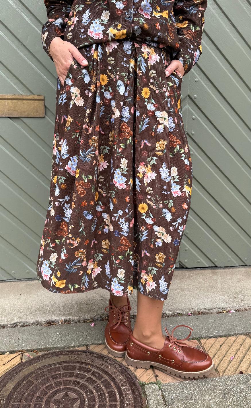 Marta Du Chateau Nederdel - Ciela - Brown Print