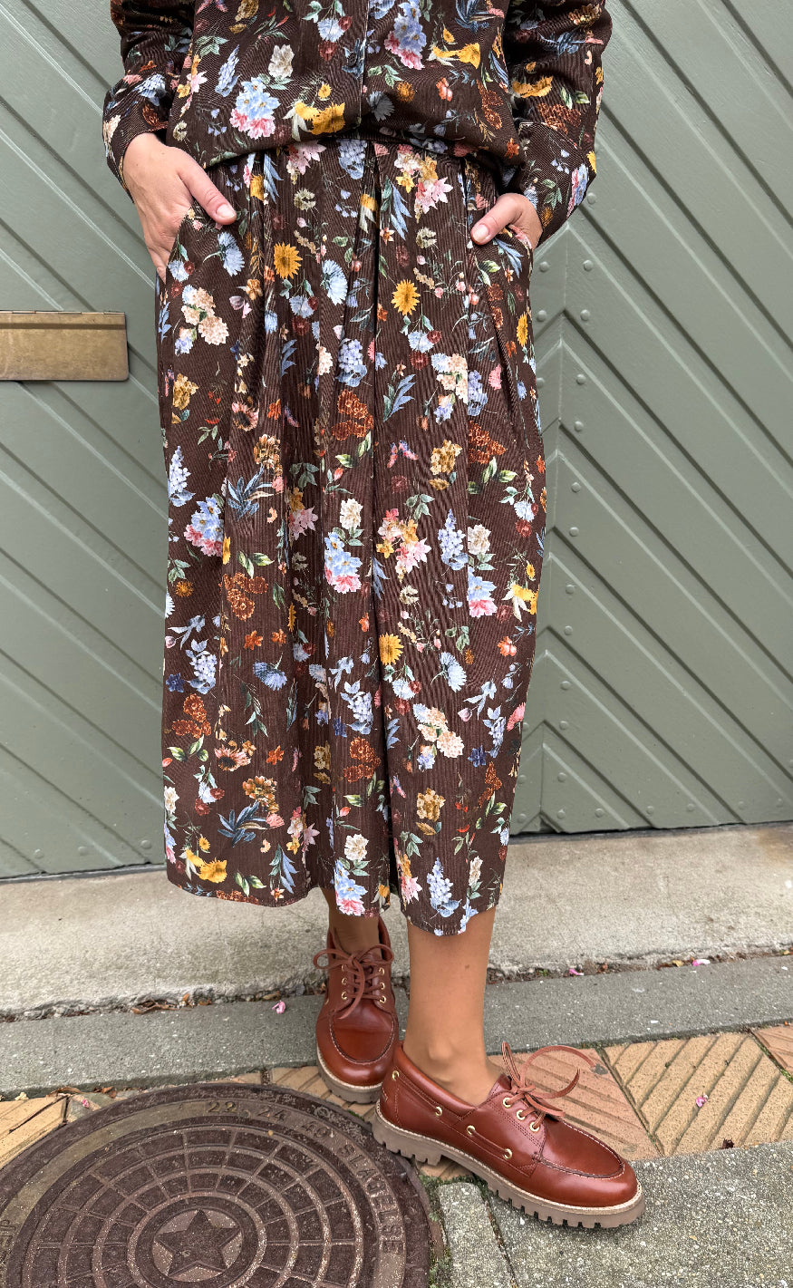 Marta Du Chateau Nederdel - Ciela - Brown Print