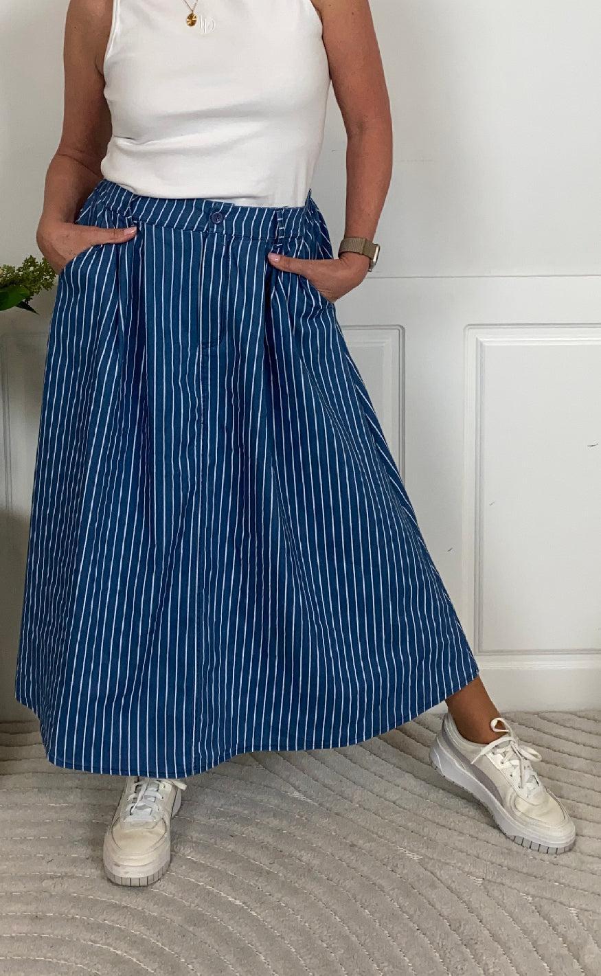 Marta Du Chateau Nederdel - Emeline - Medium Blue