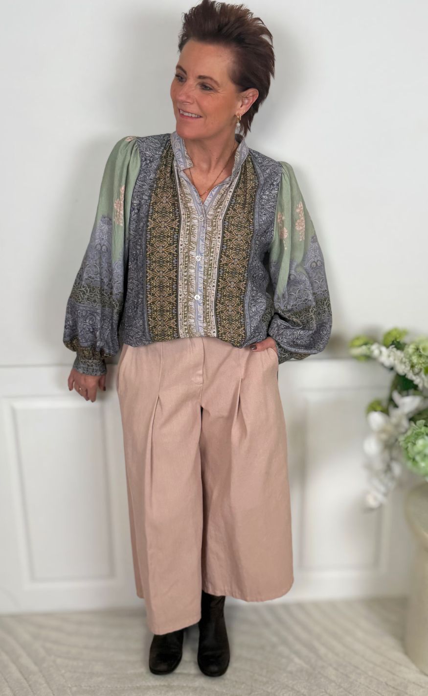 Marta Du Chateau Skjorte - Annette - Kaki6277tpg
