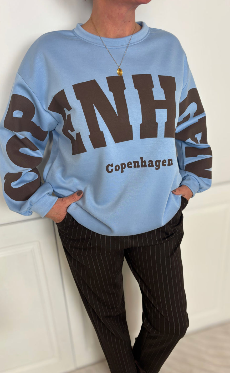 Marta Du Chateau Sweatshirt - Hibiscus - Sky Blue