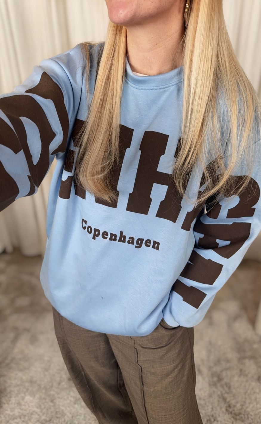 Marta Du Chateau Sweatshirt - Hibiscus - Sky Blue